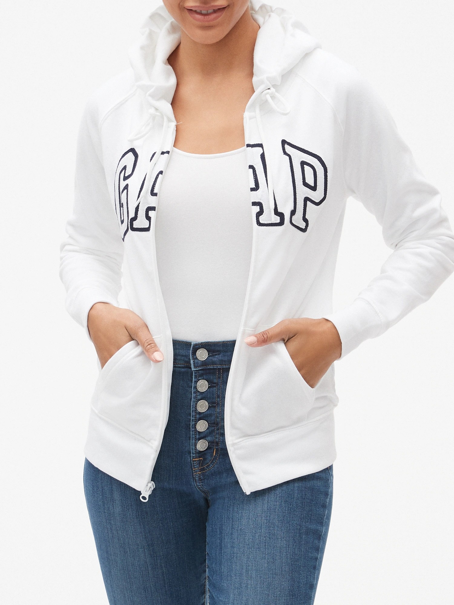 Gap Logo Zip Hoodie Gap Factory