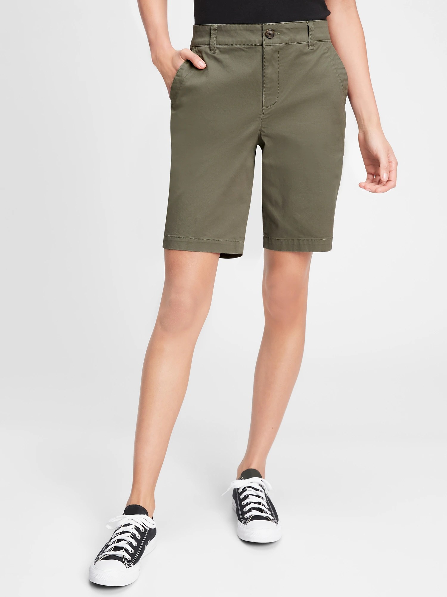 9'' Mid Rise Khaki Shorts Gap Factory