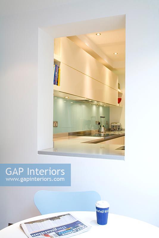 Serving hatch in mod... stock photo by Nadia Mackenzie, Image 0040696