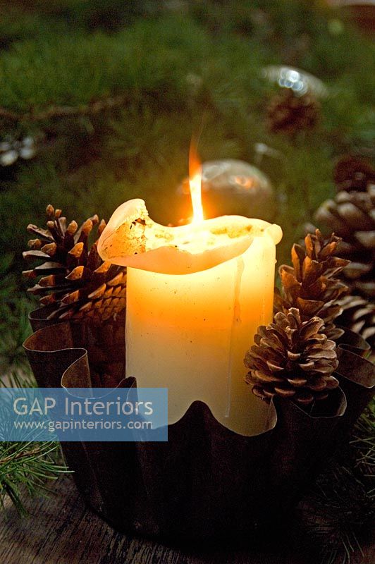 Church candle and de... stock photo by Michelle Garrett, Image 0044973