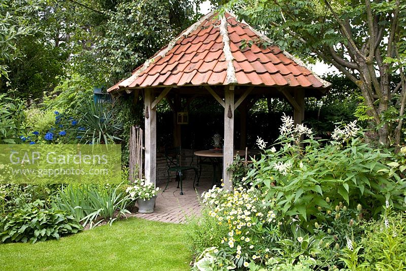 Garden shelter in co... stock photo by Elke Borkowski, Image 0082889
