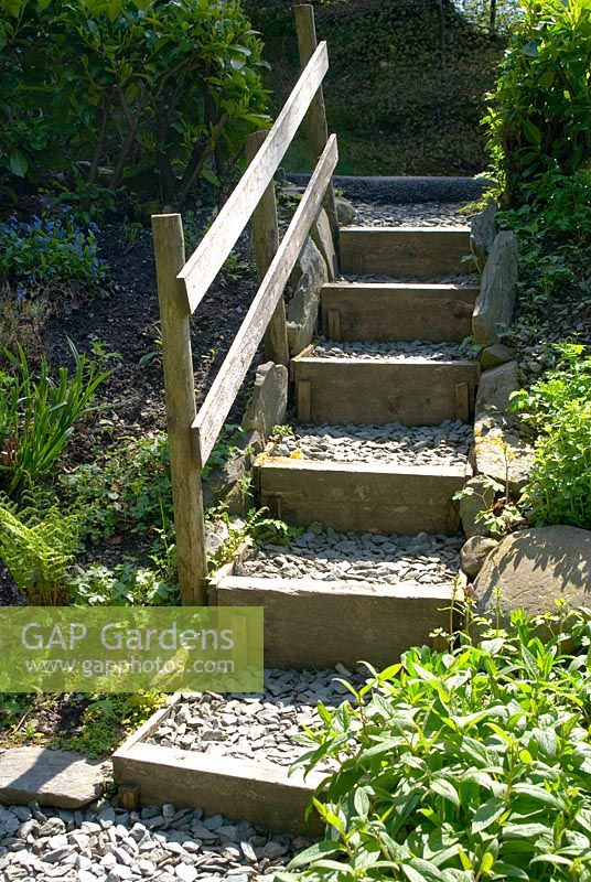 Garden steps made of... stock photo by Fiona Lea, Image 0151390
