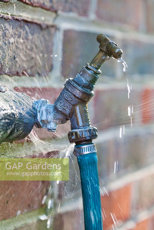 Leaking garden tap, stock photo by Simon Colmer, Image 0277244