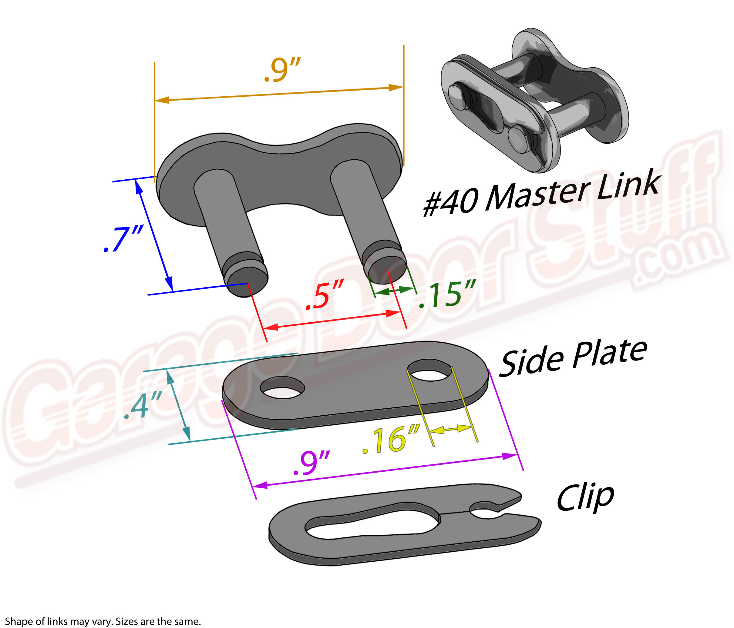 Roller Chain Master Link 40 Garage Door Stuff Chain Links