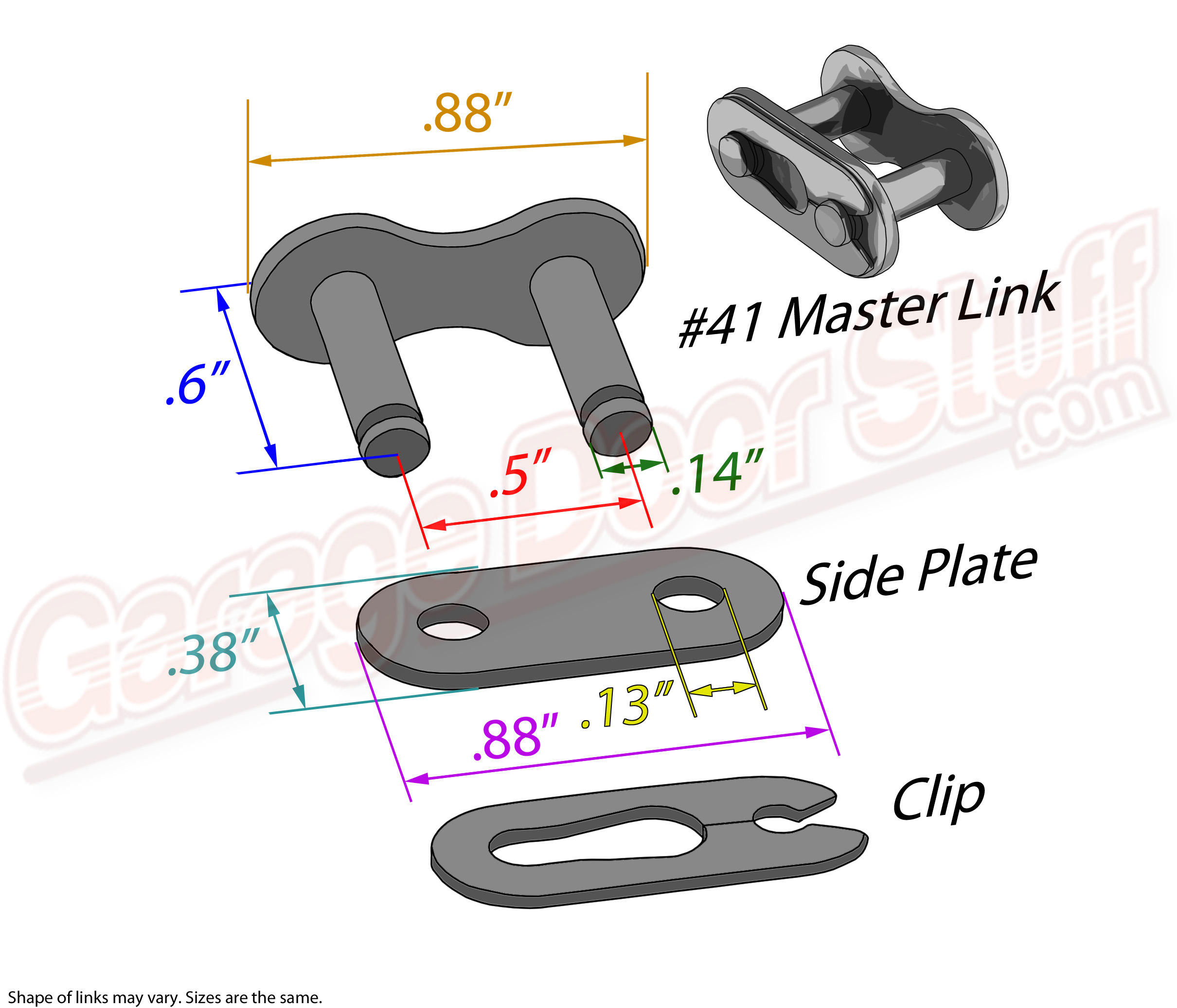 Roller Chain Master Link 41 Garage Door Stuff Chain Links