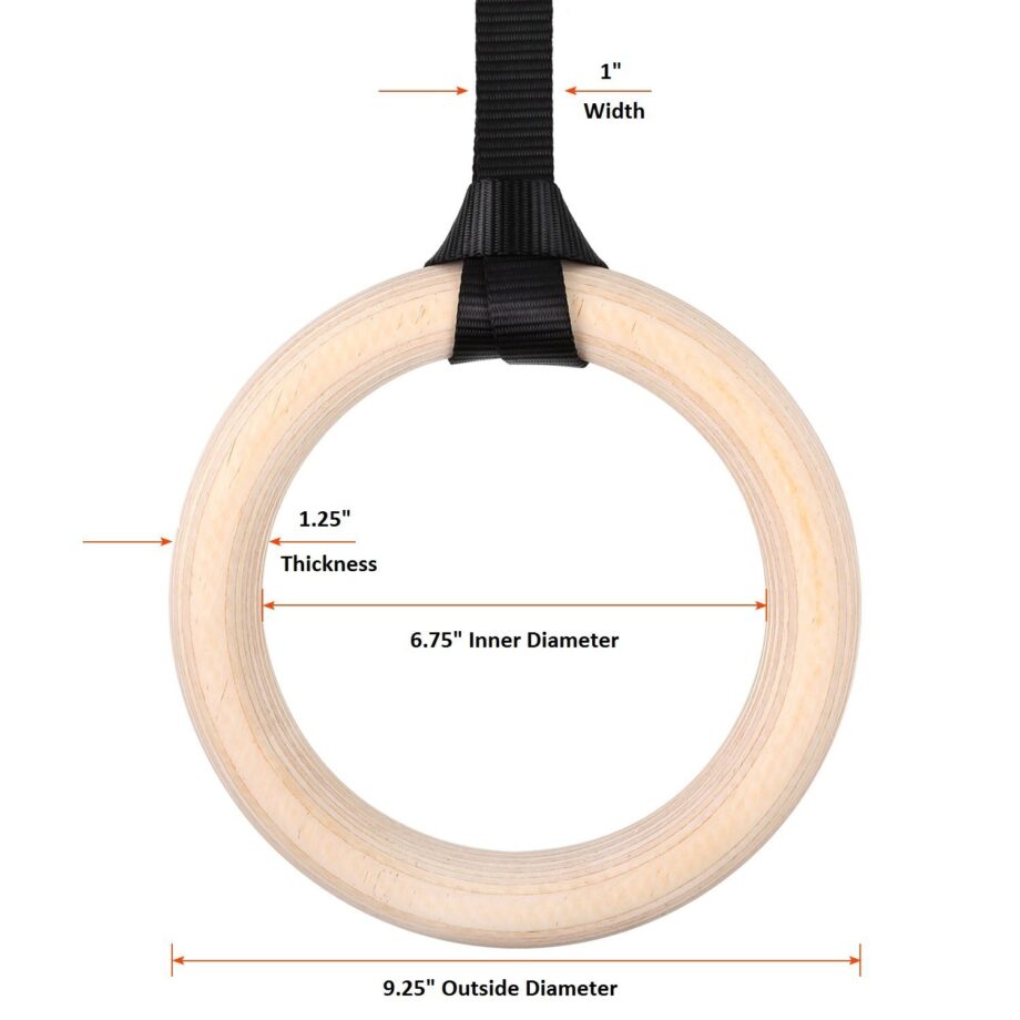 FEMOR Wood Gymnastic Rings Garage Gym Reviews