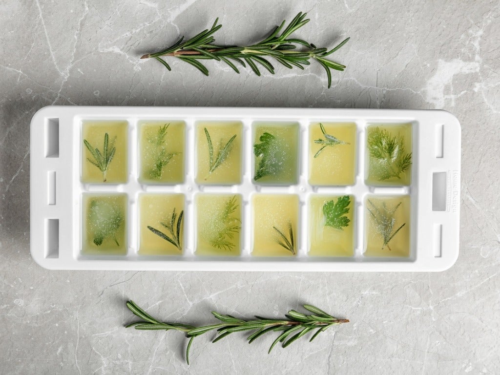 Ice Cube Herbs How To Freeze Fresh Herbs In Ice Cube Trays