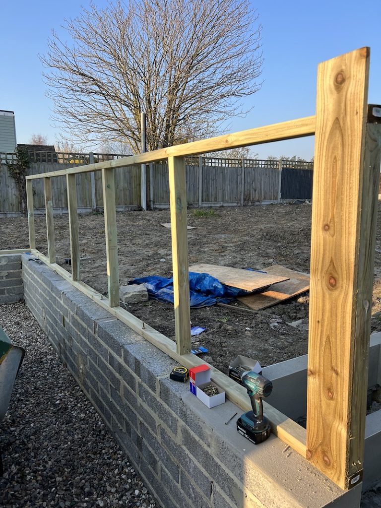 How to add a fence on top of a wall step by step » Shetland's Garden