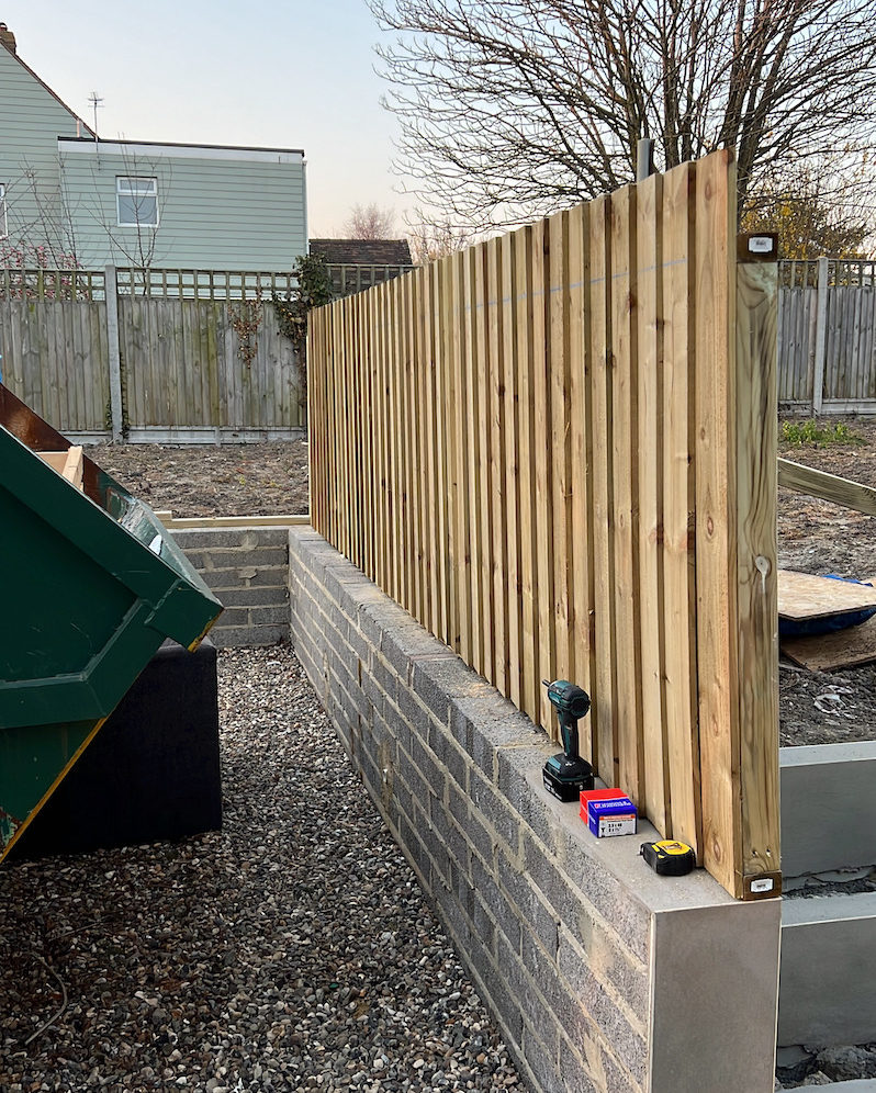 How to add a fence on top of a wall step by step » Shetland's Garden
