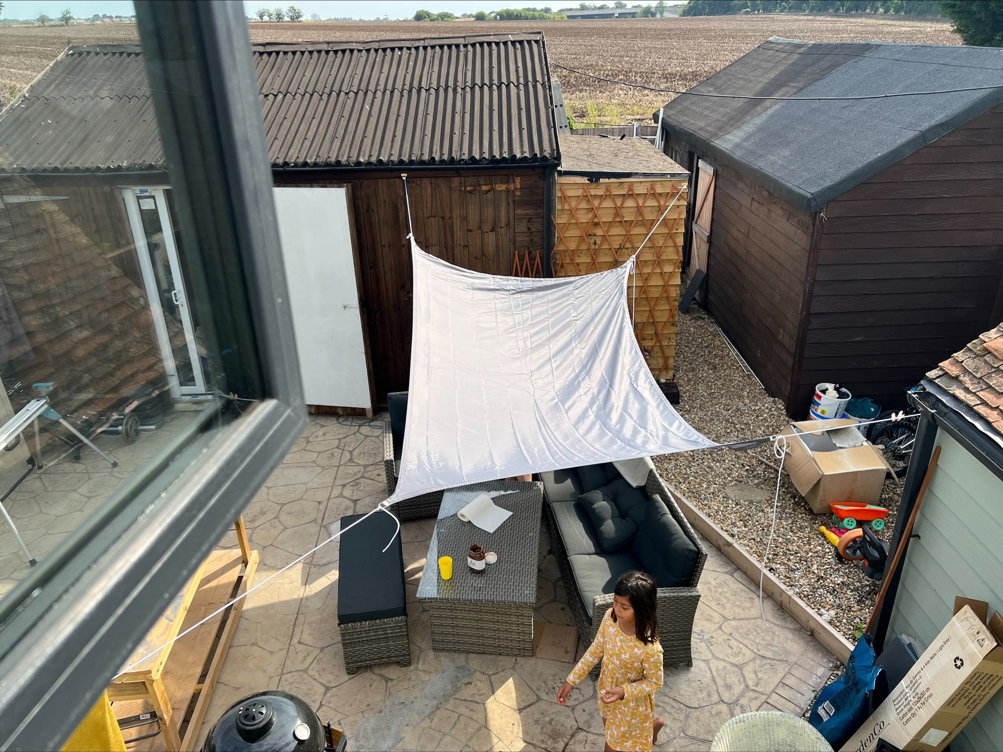 2.5m Shade Sail Rectangular Canopy Antiuv Suitable For Courtyard