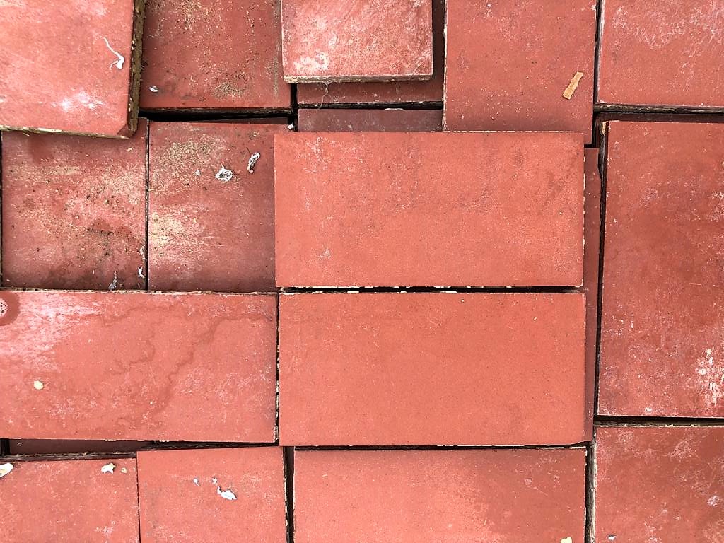 Reclaimed Quarry Floor Tiles (Red) 6" x 3" Gardiners Reclaimed