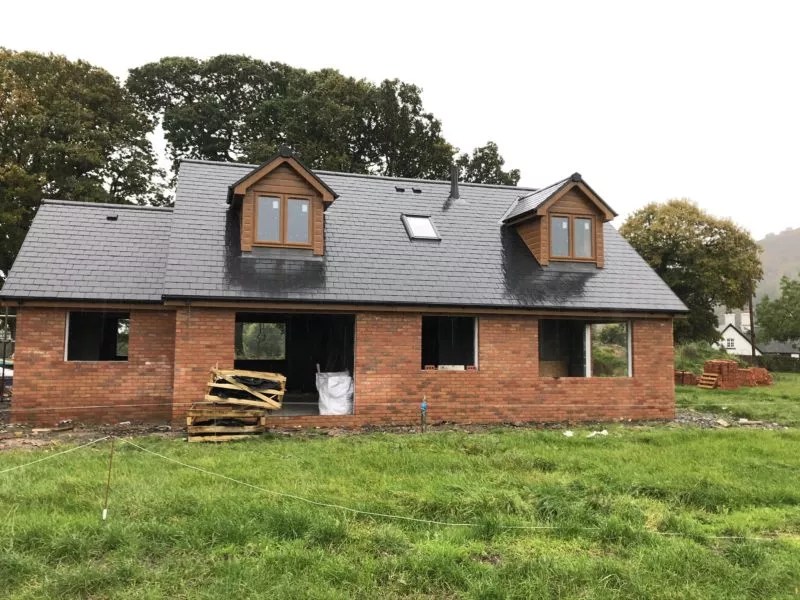 New Build dormer bungalow llanrhaeadr Gareth Owen Builders Ltd