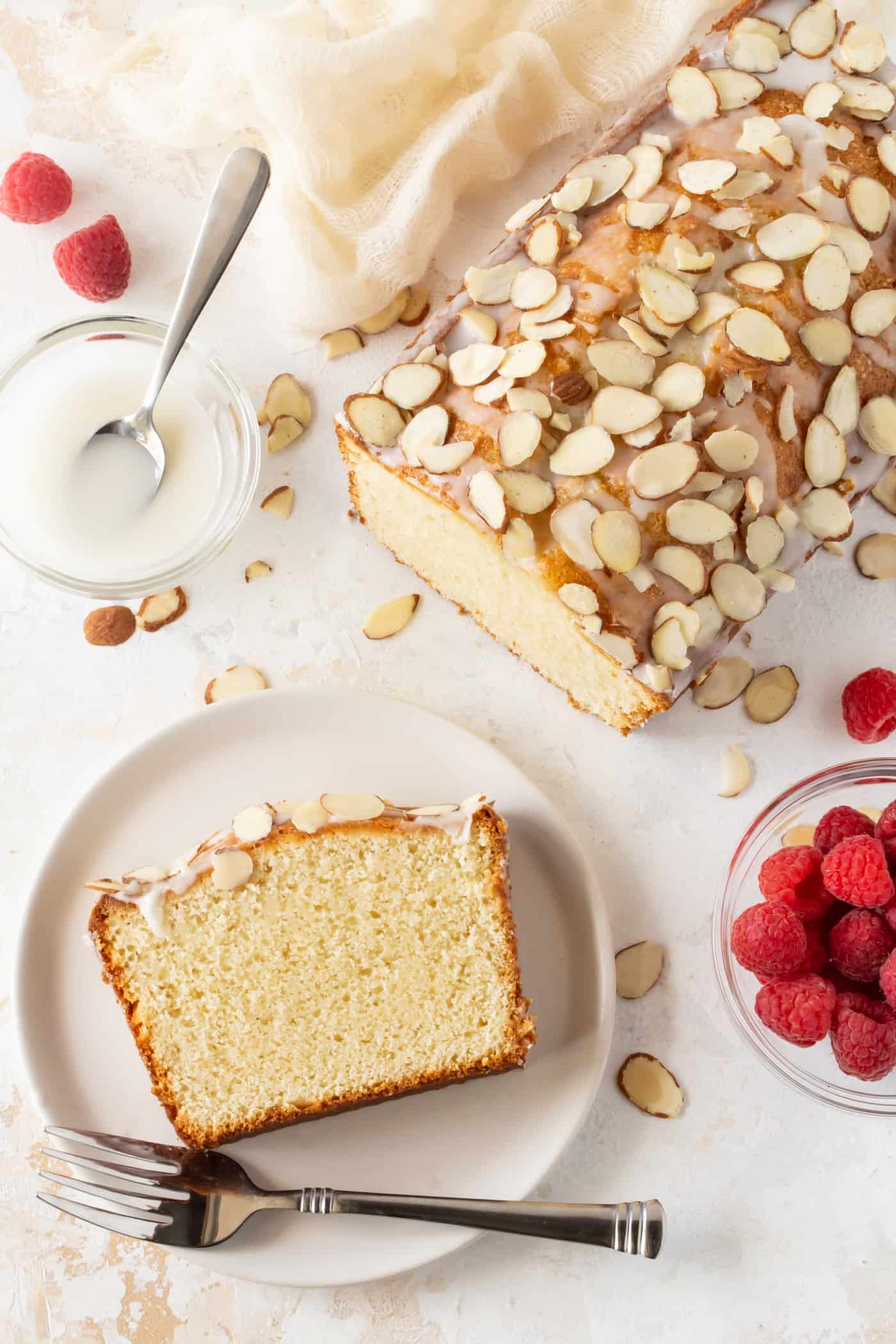Almond Pound Cake Garnish with Lemon