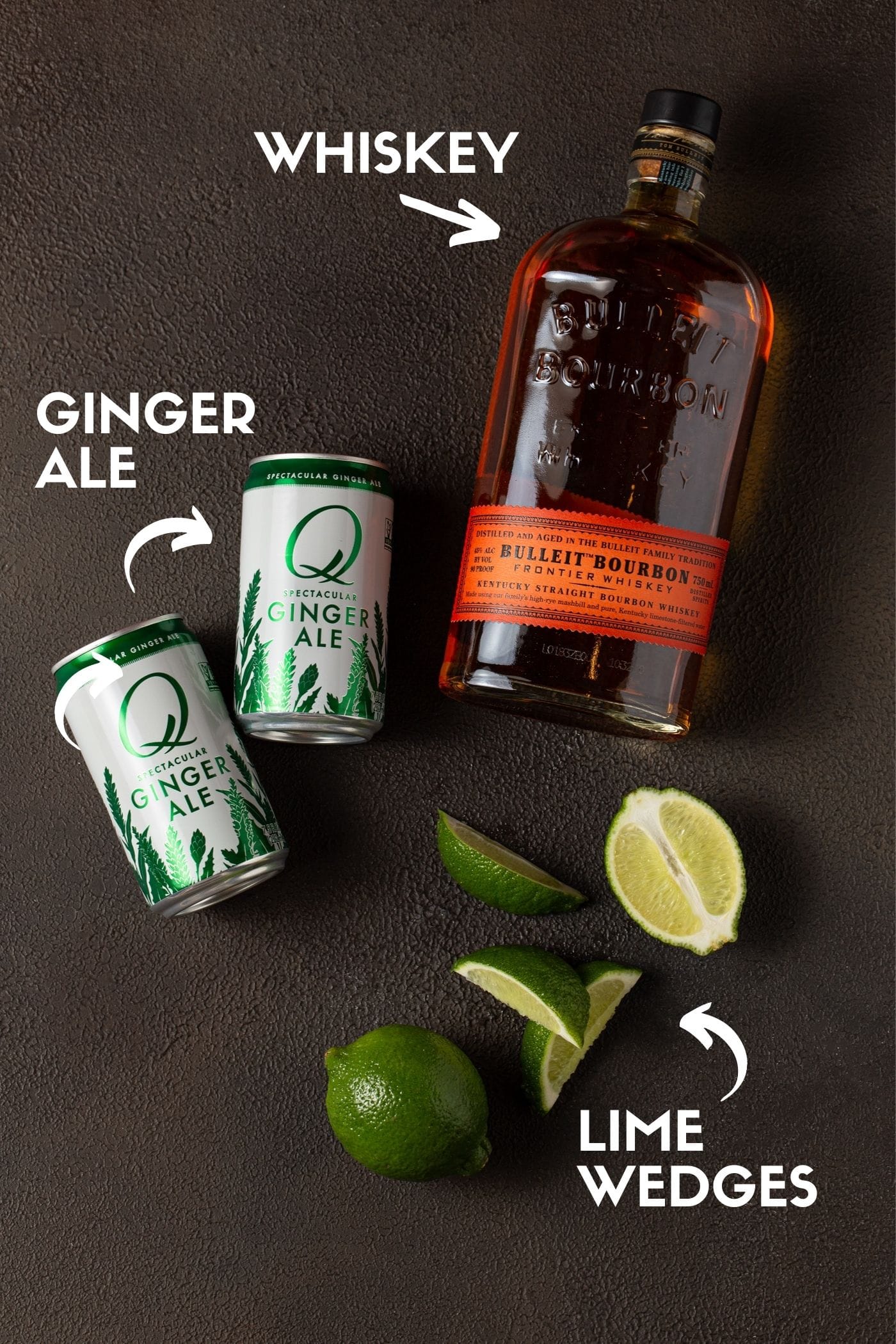 EASY Whiskey Ginger Cocktail (just 3 ingredients!) Garnish with Lemon