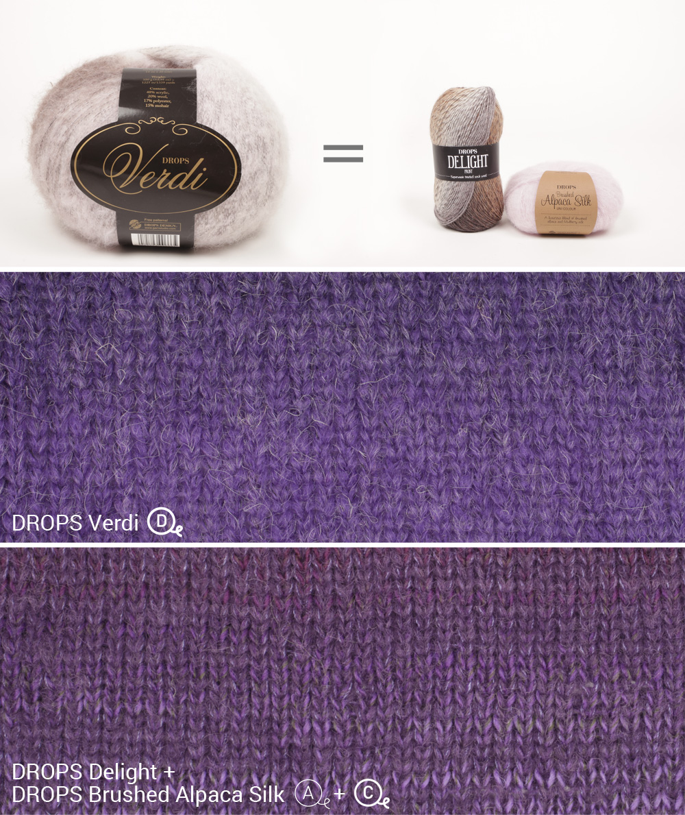 Replace Verdi with Brushed Alpaca Silk + Delight DROPS Lessons / Yarn