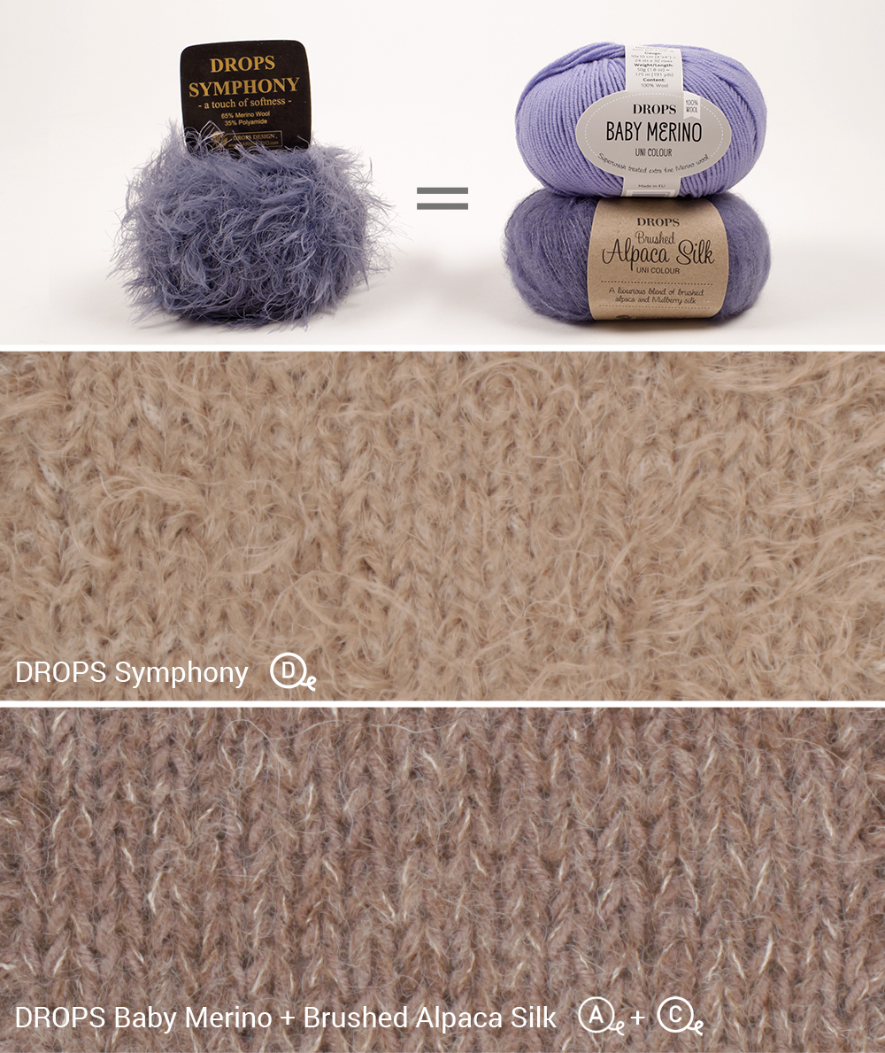Replace Symphony with Brushed Alpaca Silk + Baby Merino DROPS Lessons