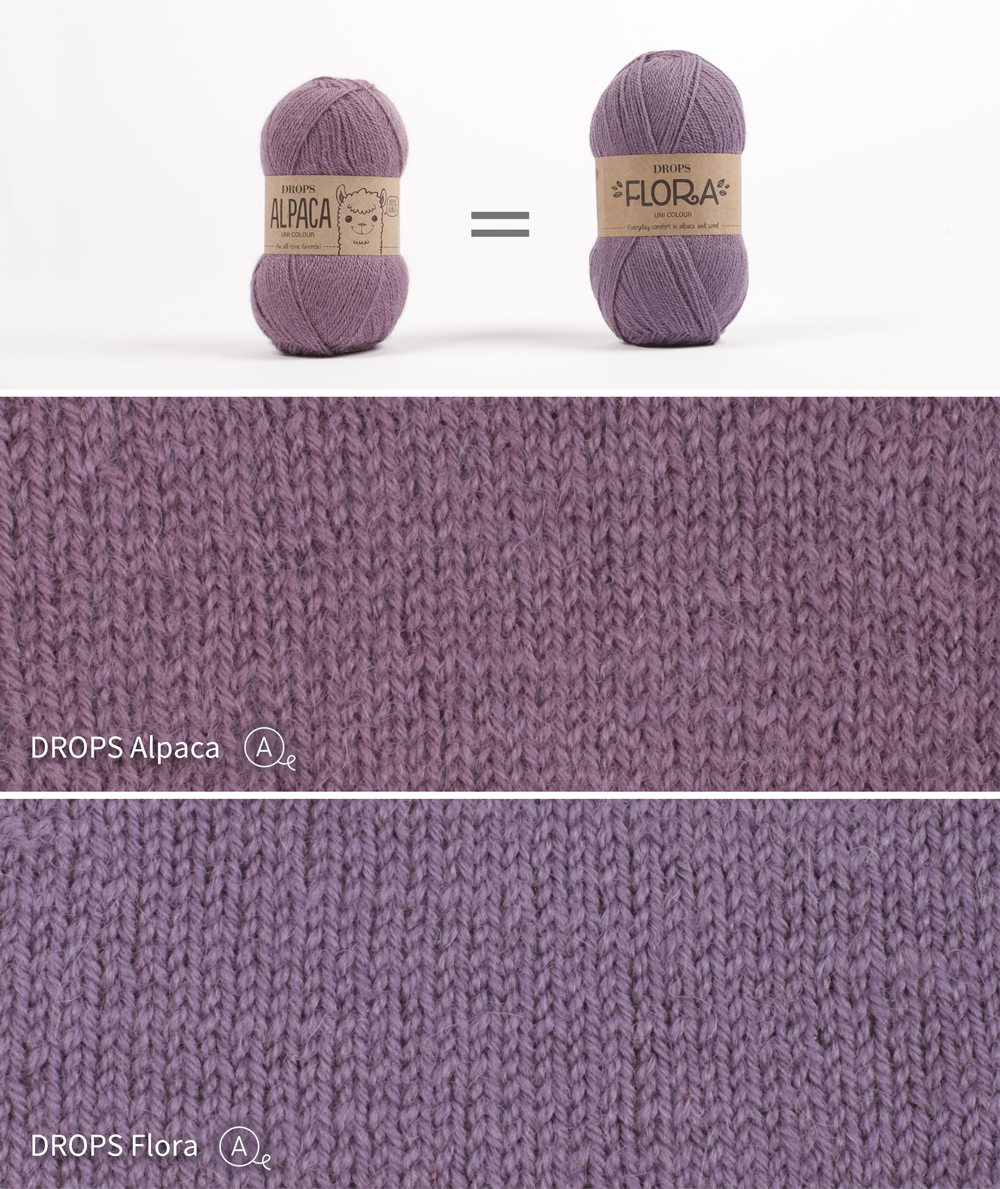 Replace Alpaca with Flora DROPS Lessons / Yarn alternatives