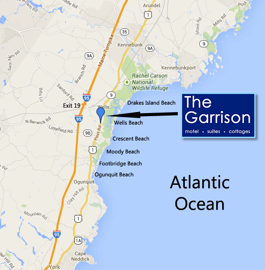 Directions & Map The Garrison Motel, Suites and Cottages of Wells Maine