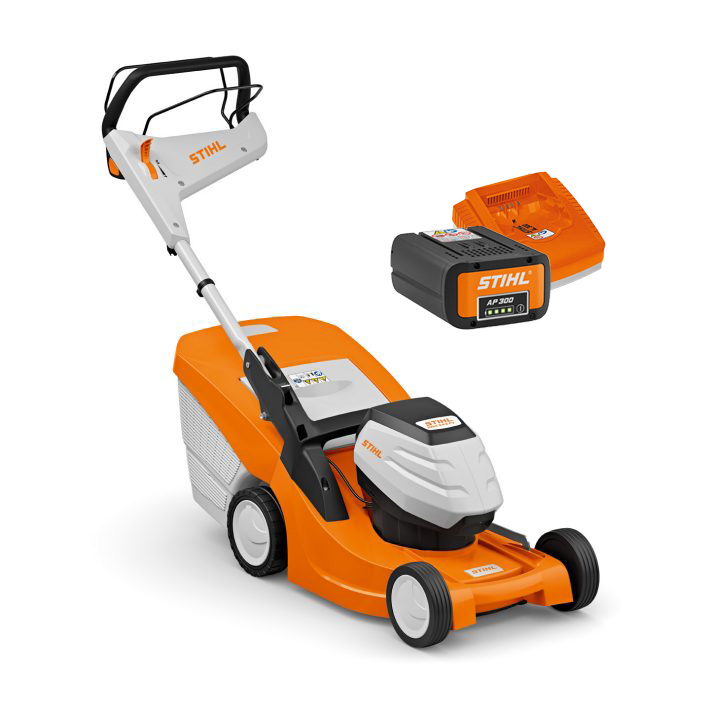 STIHL RMA 443 PV AkkuRasenmäher Set mit Akku AP 200 und Ladegerät AL 300 Sturm Motor und