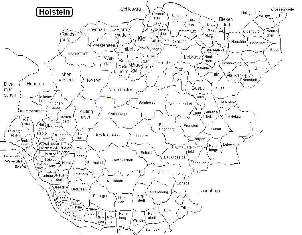 Index of Counties (Amter), Districts (Herreder) and Parishes (Sogne) in
