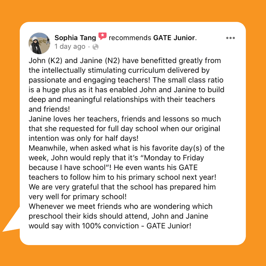 Testimonials GATE Junior