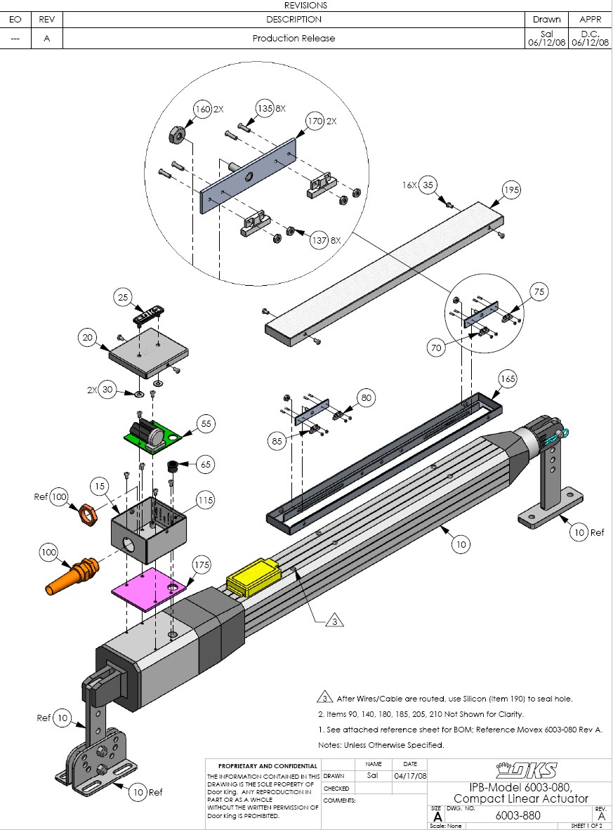 DKS 6003 Gate Opener Parts Doorking 6003 Opener Parts