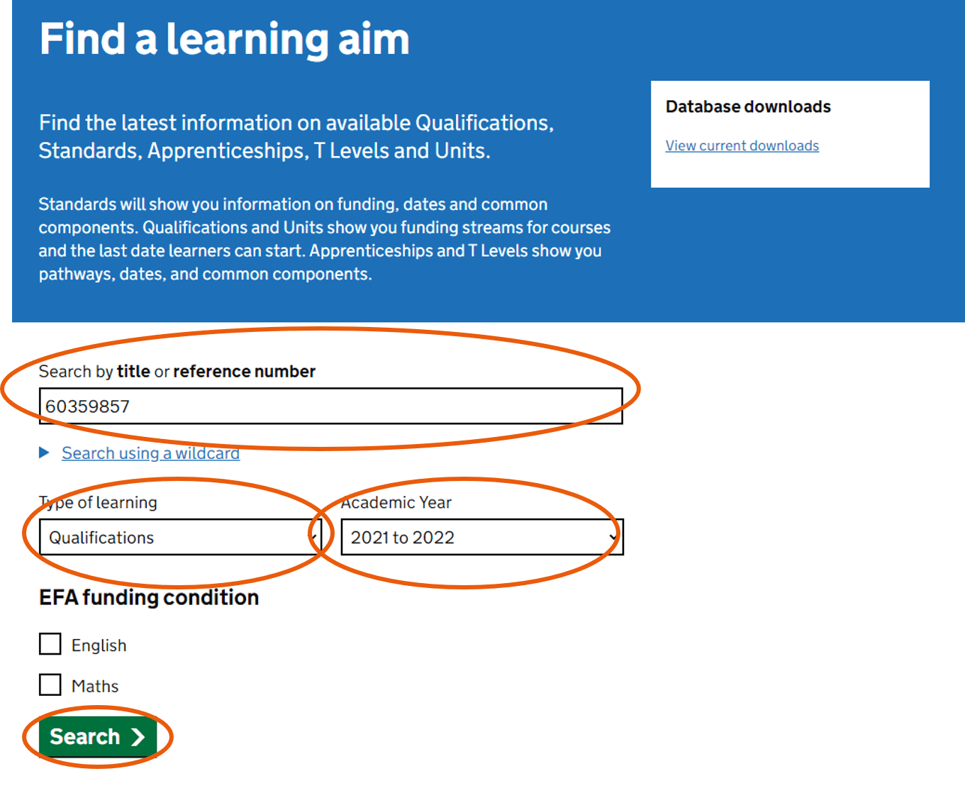 How to Use Find a learning Aim Gateway Qualifications