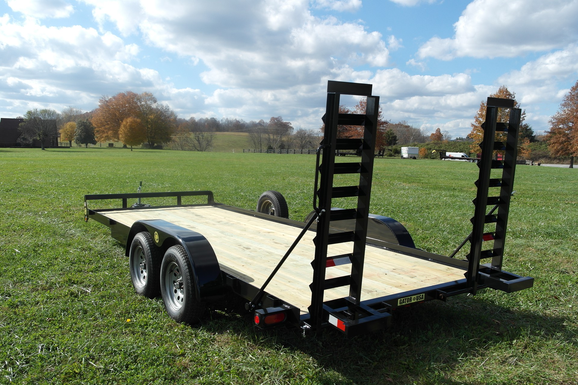 Flatbed Car Hauler Trailer (Stand Up Ramps) Gatormade Trailers