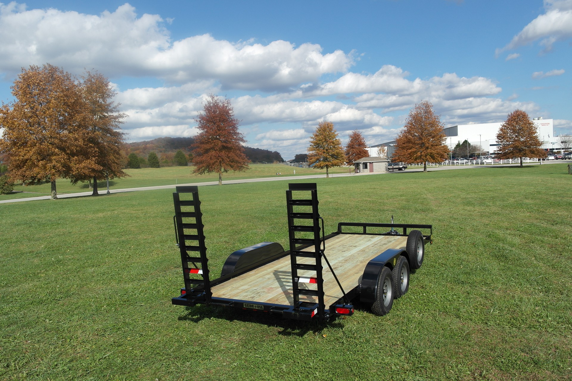 Flatbed Car Hauler Trailer (Stand Up Ramps) Gatormade Trailers