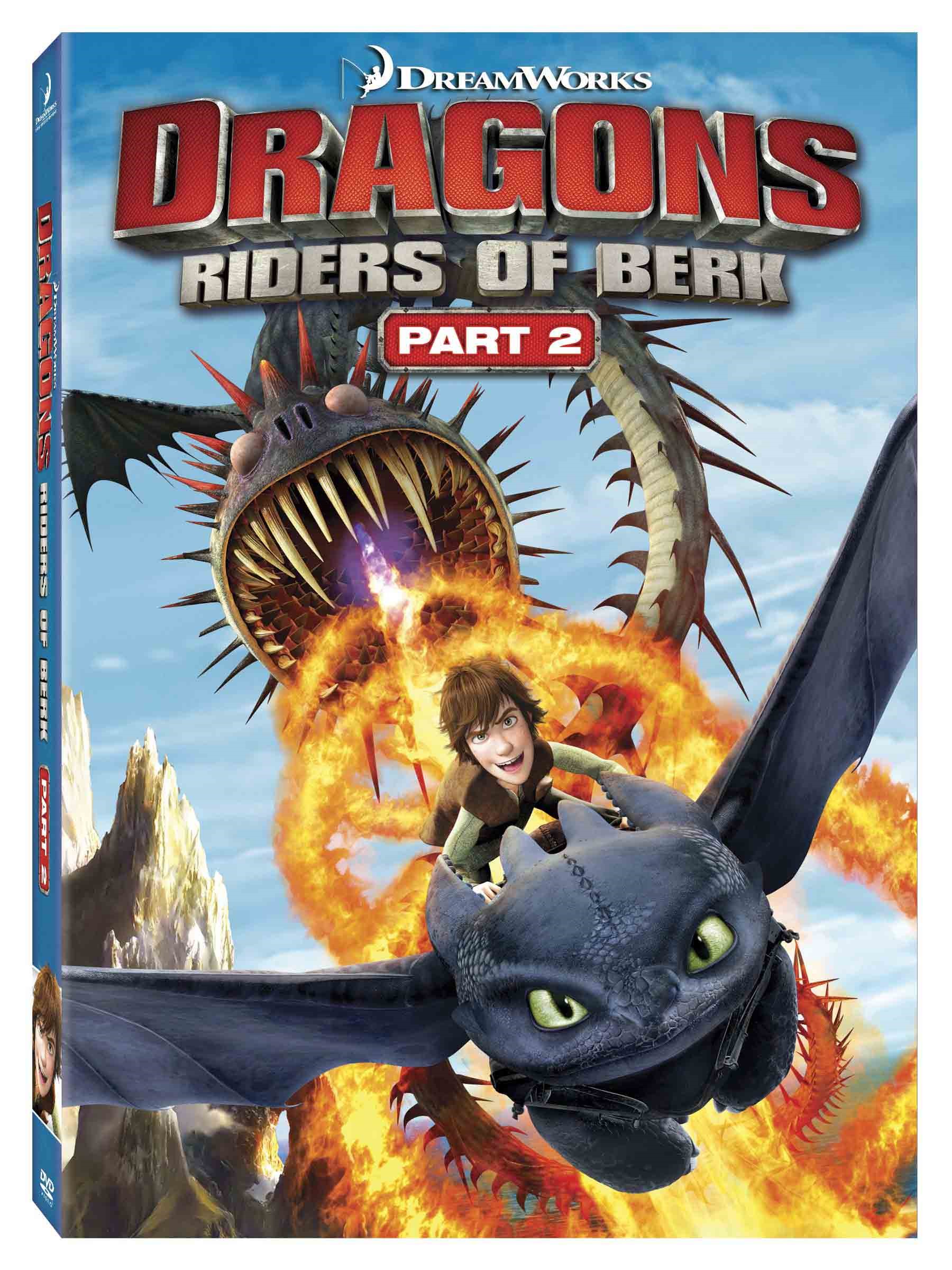 Review DreamWorks Dragons Riders of Berk, 2 DVD's, Parts 1 & 2! Gay