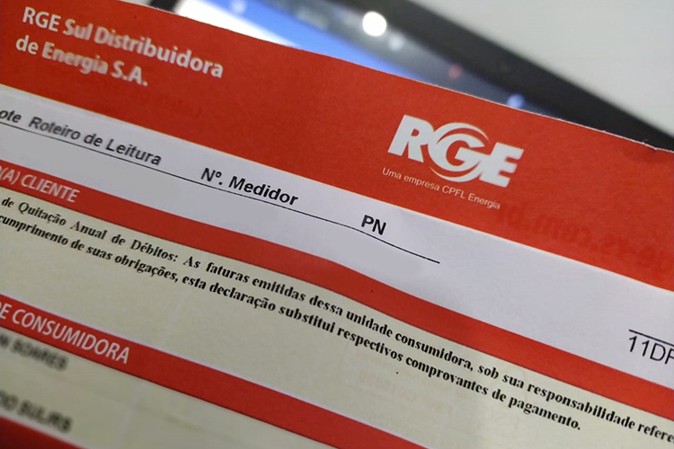 RGE muda local de entrega das contas de energia elétrica GAZ
