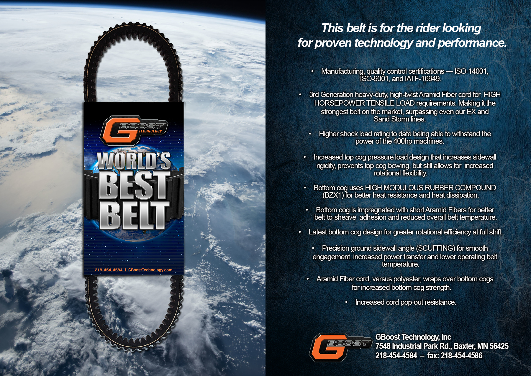 WBBYAB4J World's Best Belt® Yamaha RMAX Gboost Technology
