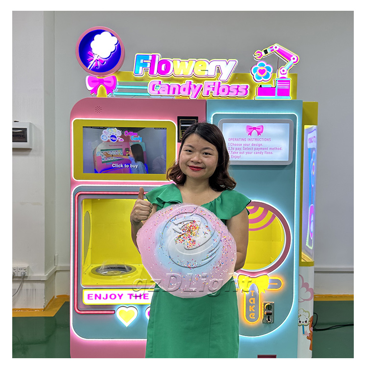 Dlight Full automatic cotton candy machine, 48 colors and 4 flavors of