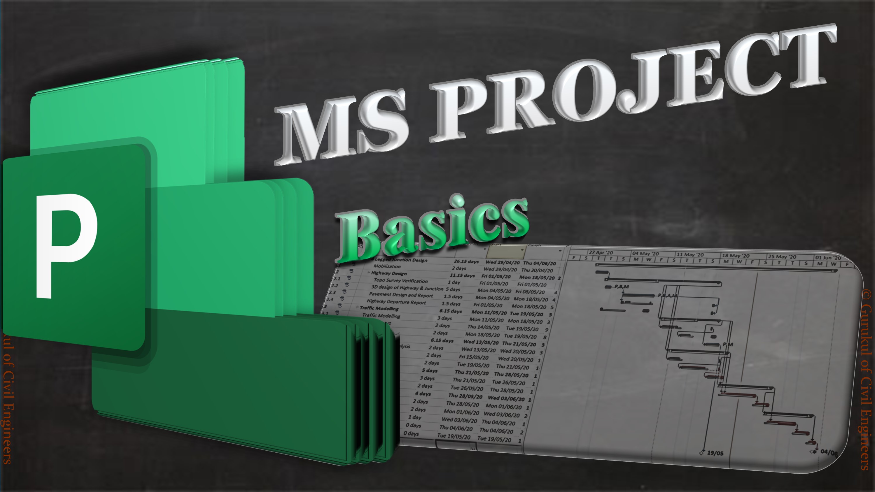 MS Project Course MS Project Basic Course Gurukul of Civil Engineers