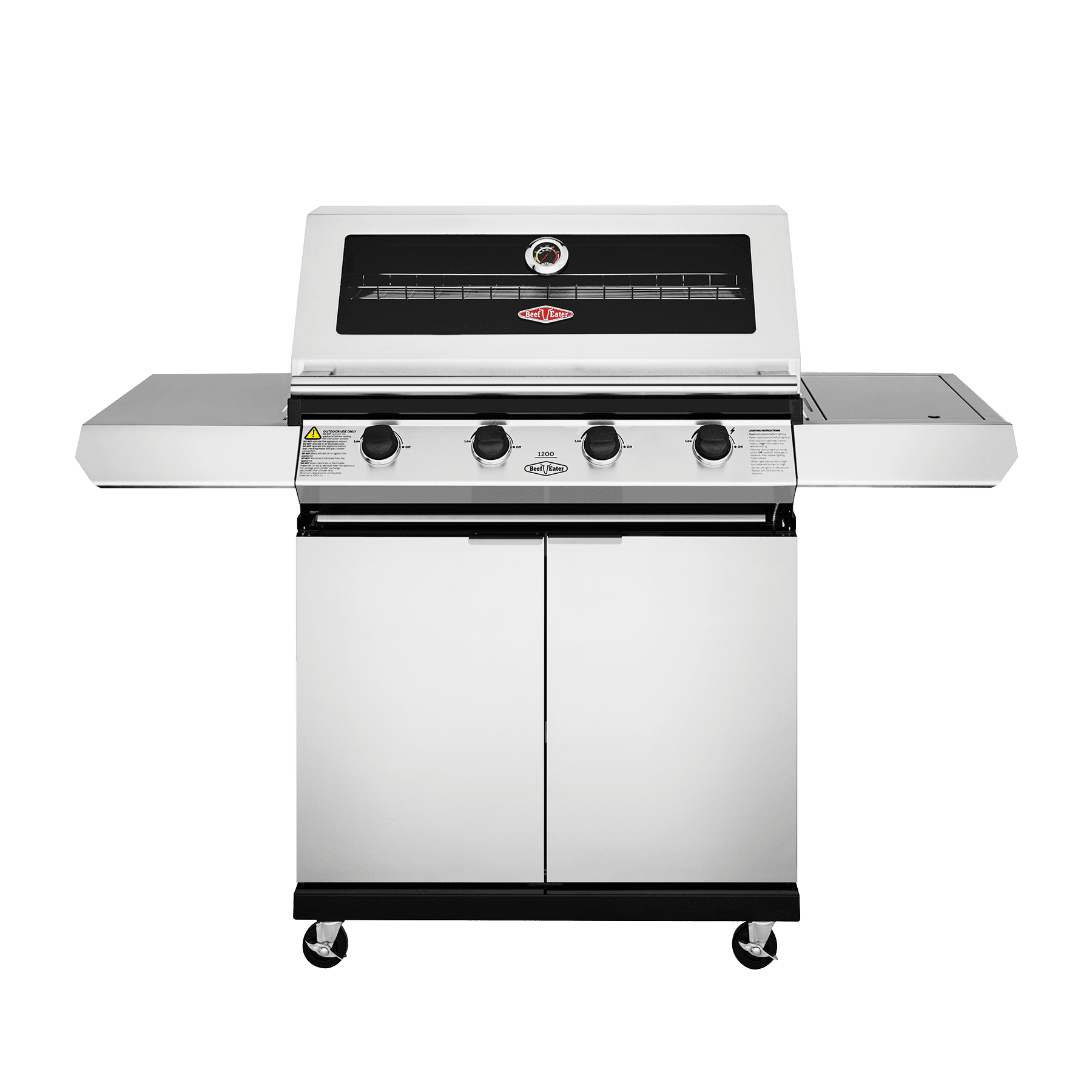 BeefEater 1200 Series 4 Burner Mobile S/Steel BBQ BMG1241SB Gold