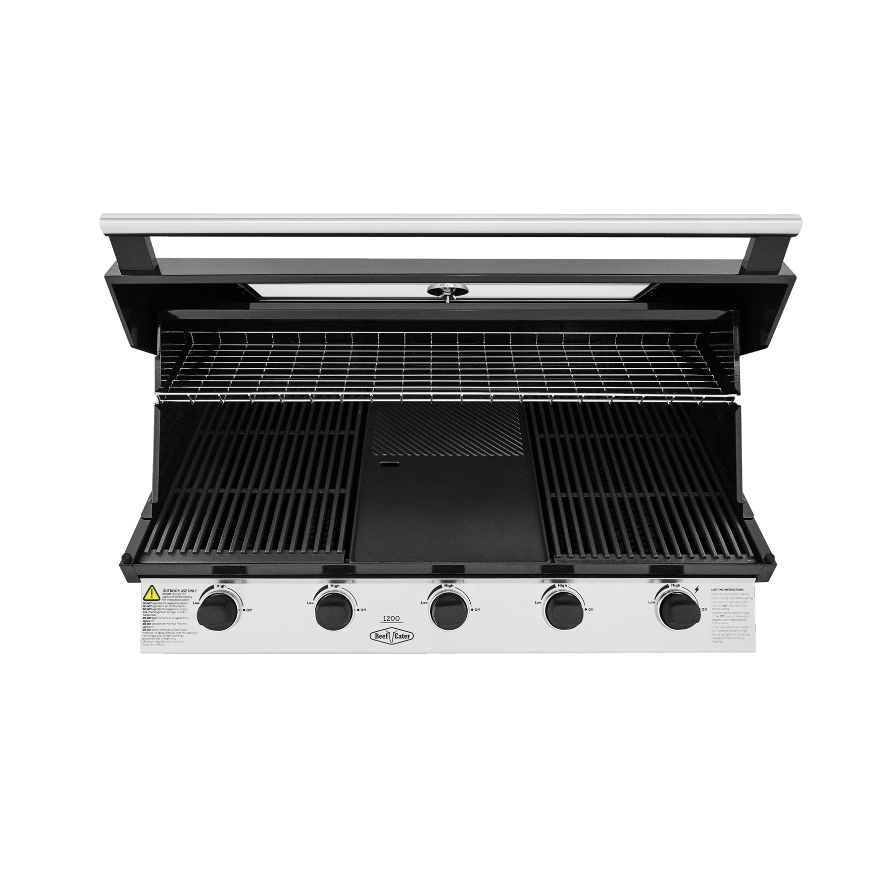 BeefEater 1200 Series Black Enamel 5 Burner Built In BBQ BBG1250BB