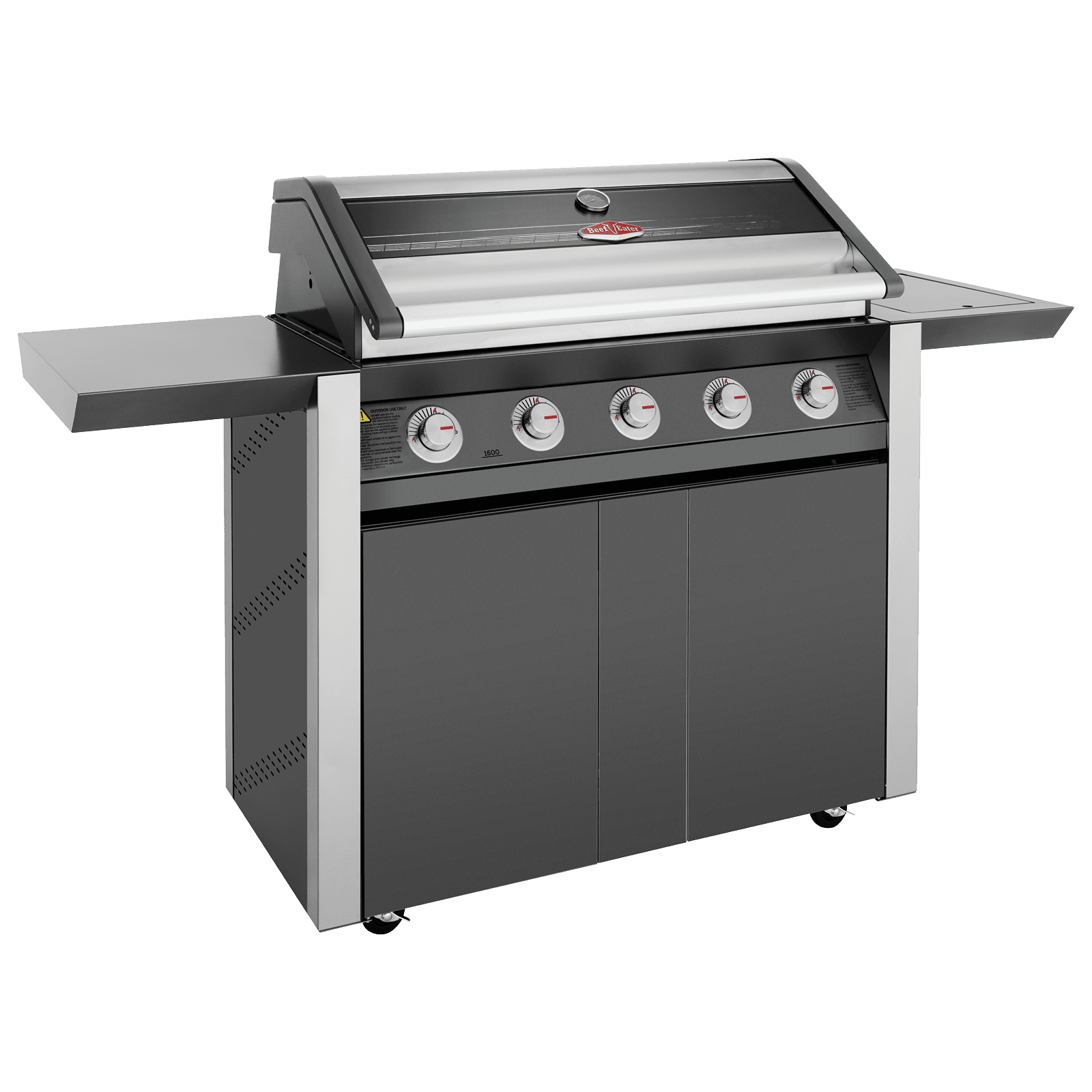 BeefEater 1600 Series Dark 5 Burner BBQ & Trolley BMG1651DA Gold