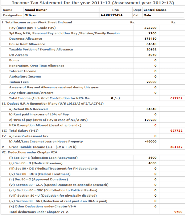 GConnect Tax Calculator 201314 Assessment Year 201415