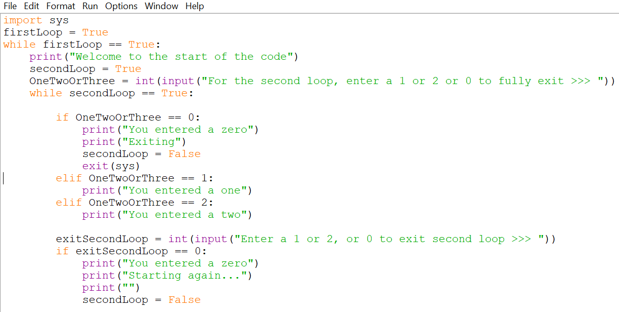 While loop