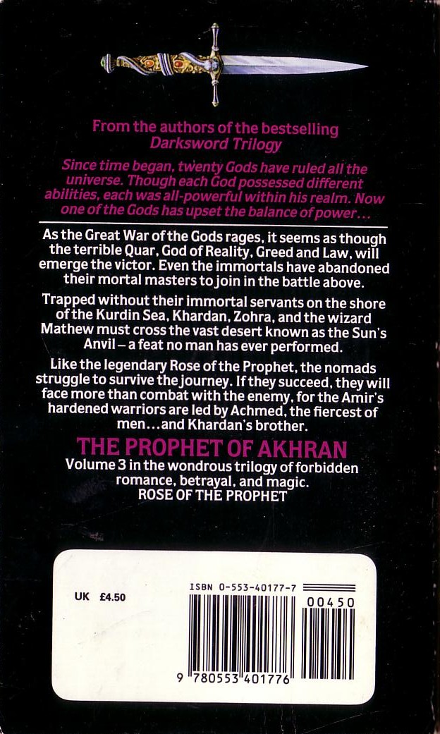Ian Watson ROSE OF THE PROPHET 3 THE PROPHET OF AKHRAN book cover scans