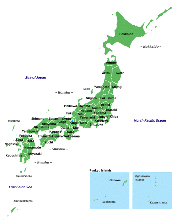 Japanese Prefectures and Cities