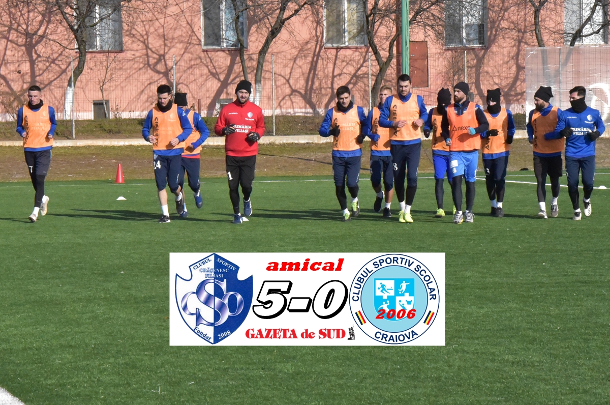 Amical / CSO Filiași s-a „încălzit“ cu juniorii de la CSS Craiova