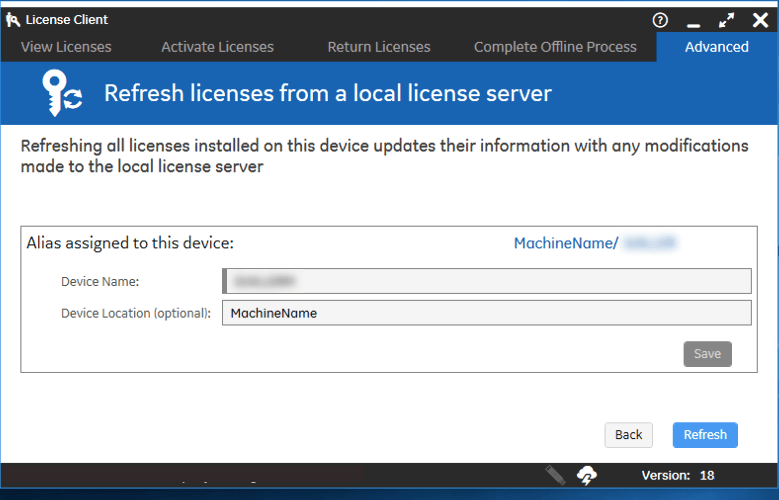 Refreshing Licenses on a Computer Connected to a Local License Server