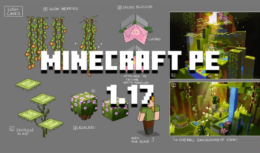 Download Minecraft PE 1.17.80, 1.17.40 and 1.17.20 apk