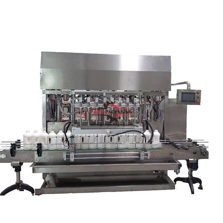 8 nozzles body lotion shampoo bottle filling machine automatic filler line