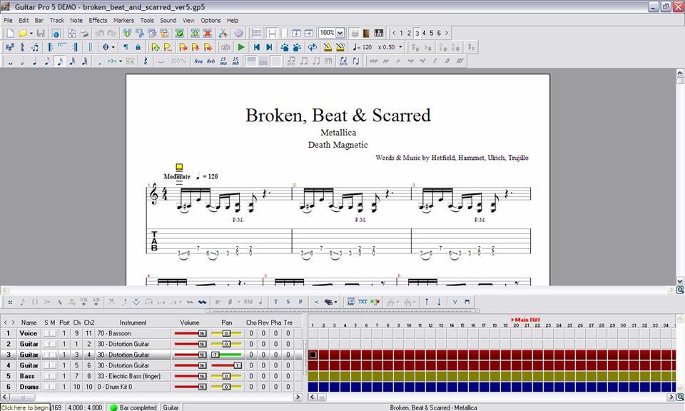 Review "Guitar Pro 5" Guitar Tab Software Gears of Rock
