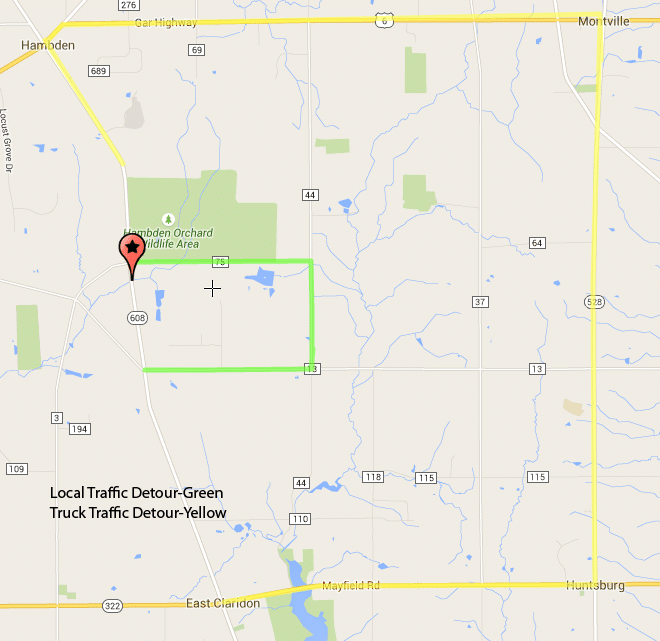 Route 608 Closing Between Sisson and Chardon Windsor Roads Geauga