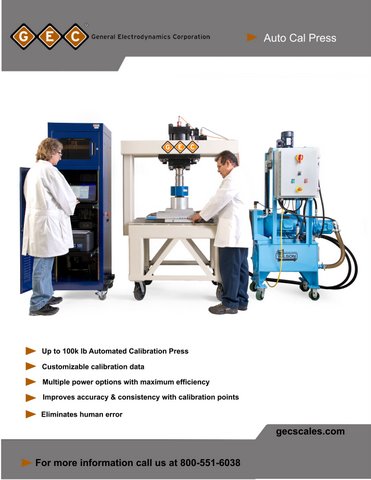 Aircraft and Truck Scale Calibration Presses | GEC