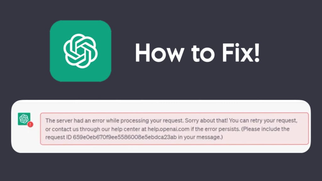 Fix "The server had an error processing your request..." in ChatGPT