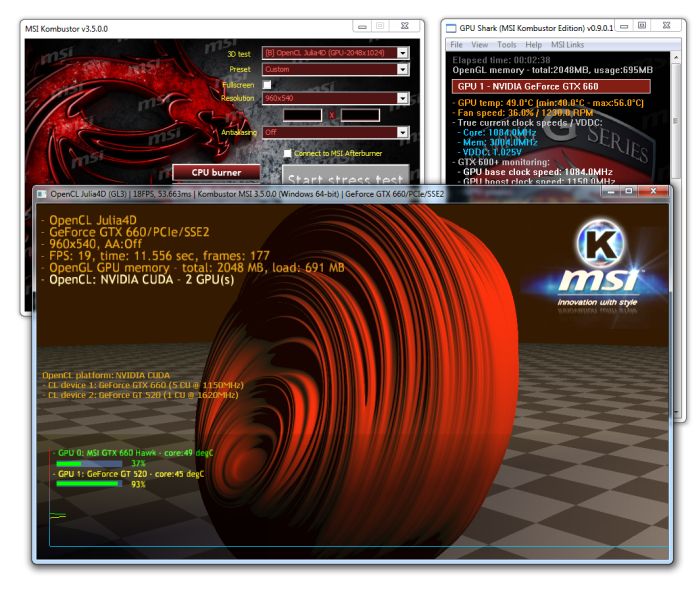 MSI Kombustor 3.5.0 released, New GPU Computing Tests Added (Updated v3.5.1.0 + v2.5.9) Geeks3D